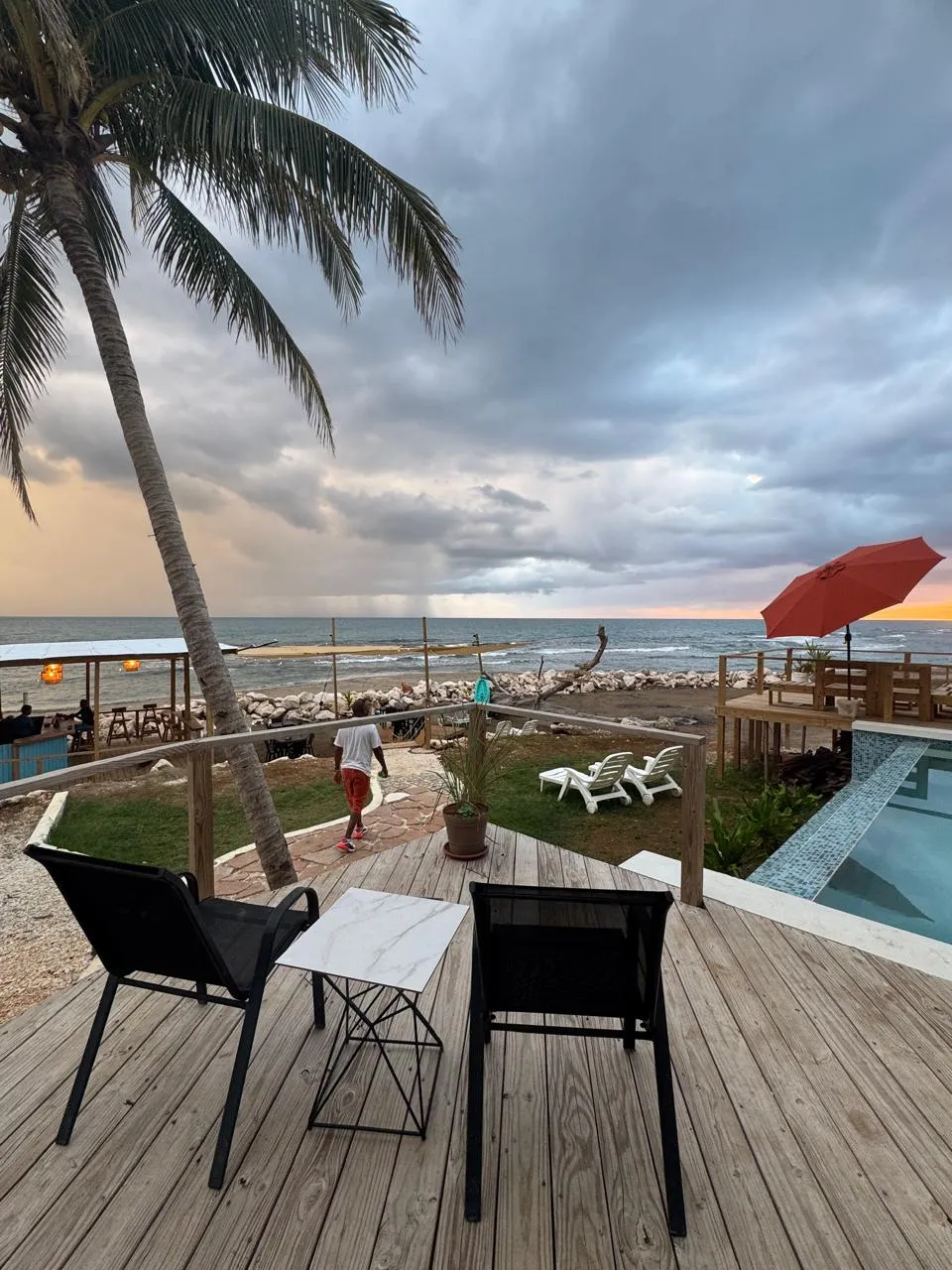 Ki’s on di Beach — Overlooking the Caribbean Sea and Billy’s Bay.